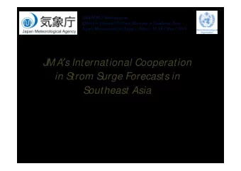 Contents  Introduction  Risk of storm surges  Situation of storm surges in Southeast Asia
