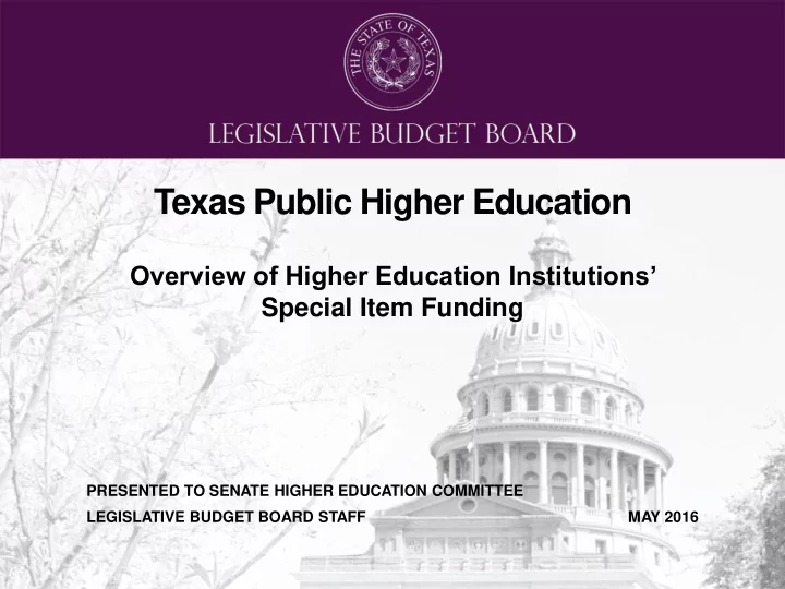 texas public higher education