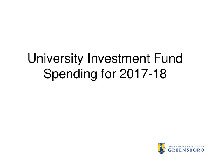 university investment fund