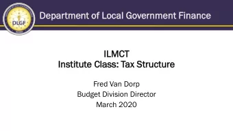 Dep  Depar  artmen  ent of  of Lo  Loca  cal Go  Governmen  ent Finan  Finance  ce  ILMCT  CT  Ins