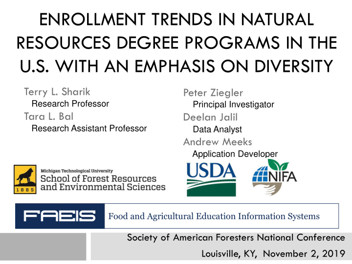 enrollment trends in natural
