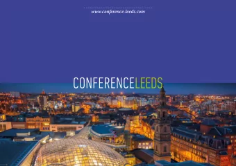 www.conference-leeds.com  Our city at your disposal  MENU  WHY LEEDS  |  MAP  |  HEALTH INNOVATION