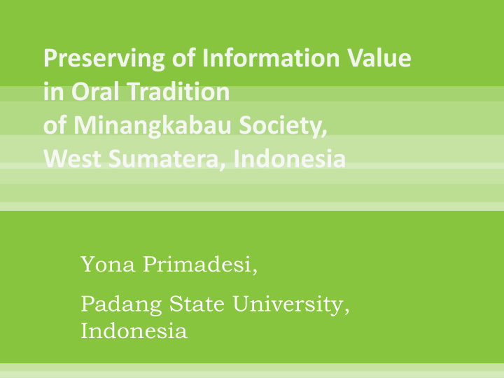 yona primadesi padang state university indonesia