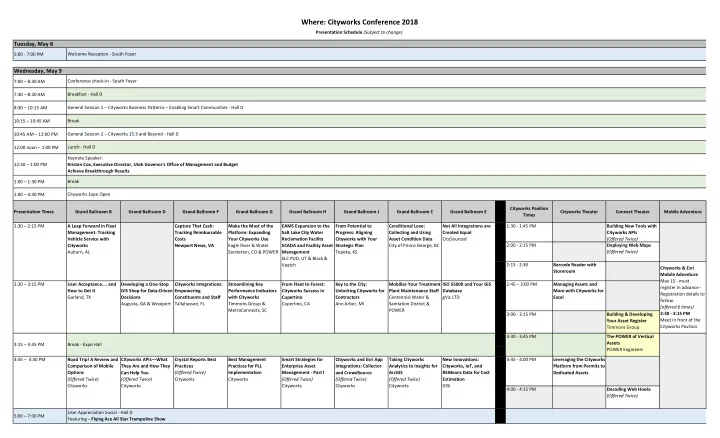 where cityworks conference 2018