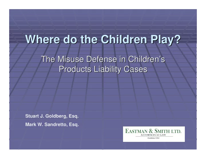 where do the children play where do the children play
