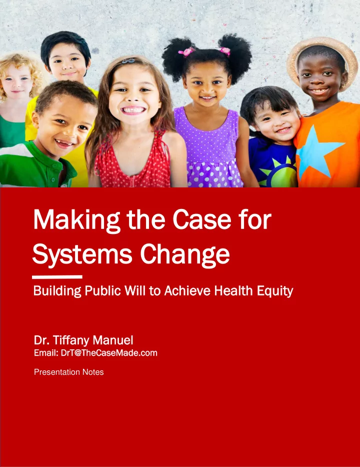 ma makin king the case for g the case for syst systems