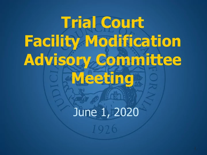 trial court facility modification advisory committee