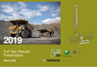 2019  Full Year Results  Presentation  March 2020  D I S C L A I M E R  This document is being