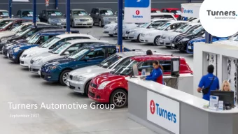 Turners Automotive Group  September 2017  DISCLAIMER Disclaimer This presentation has been prepared