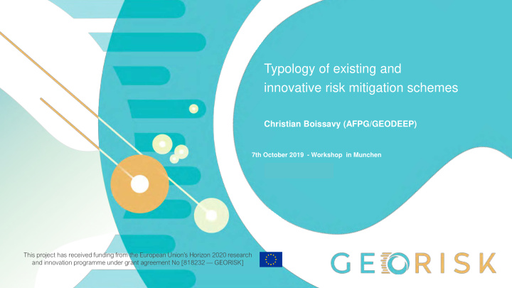 typology of existing and innovative risk mitigation
