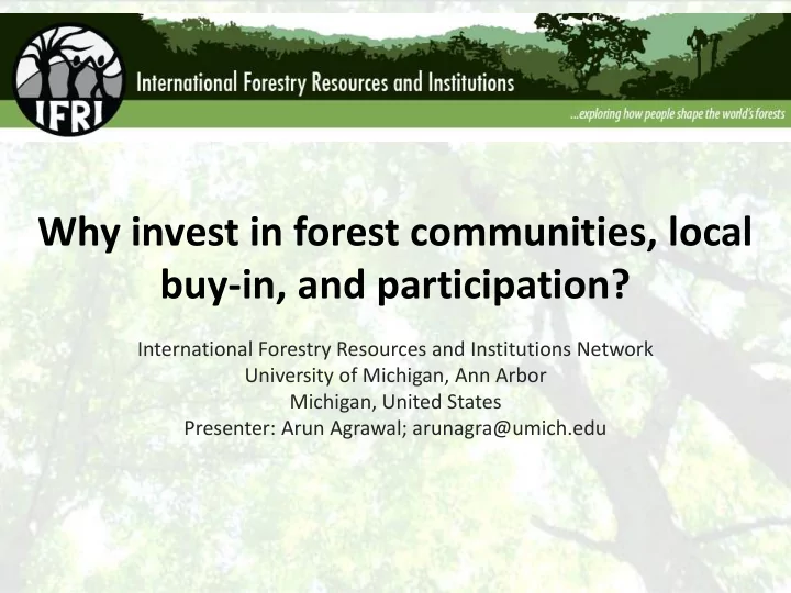 buy in and participation