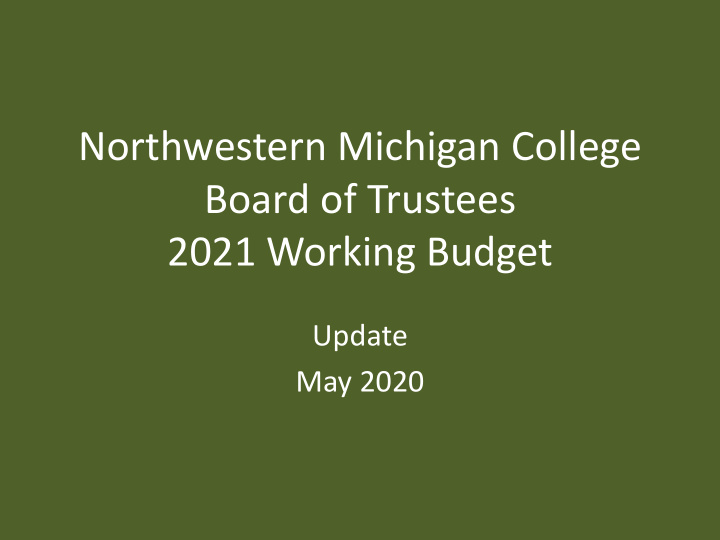 northwestern michigan college board of trustees 2021