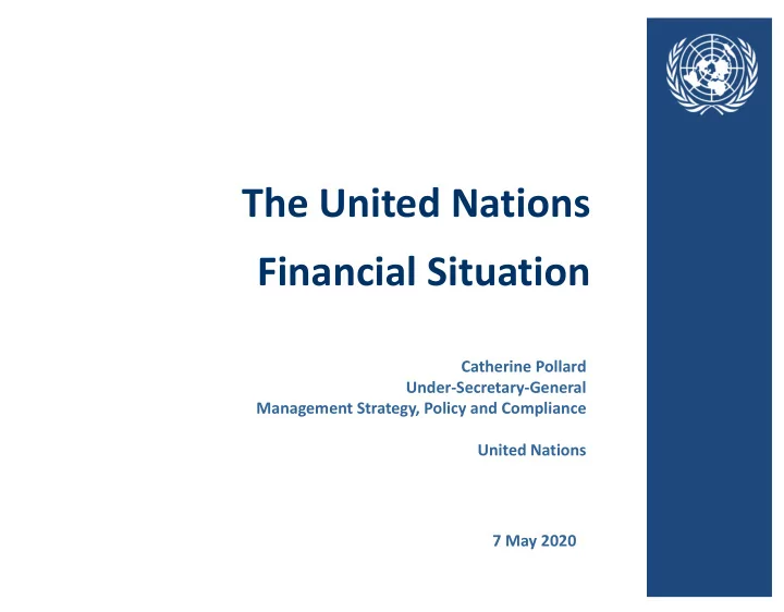 the united nations financial situation