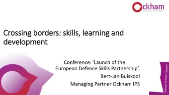 development  Conference: 'Launch of the  European Defence Skills Partnership.  Bert-Jan Buiskool
