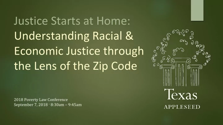 justice starts at home