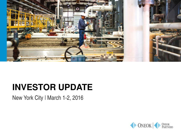 investor update