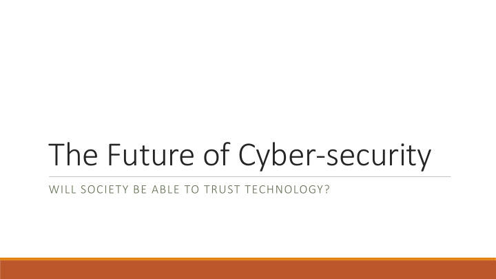 the future of cyber security