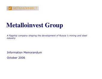 Metalloinvest Group