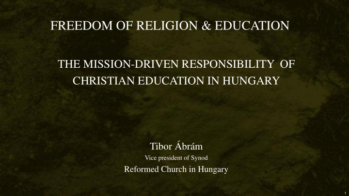 freedom of religion education