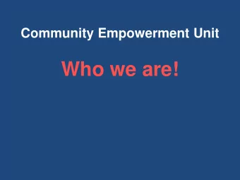 Who we are!  Whats our Cause?  When we connect with communities  and places, we create a sense
