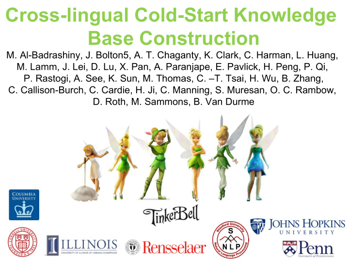 cross lingual cold start knowledge base construction