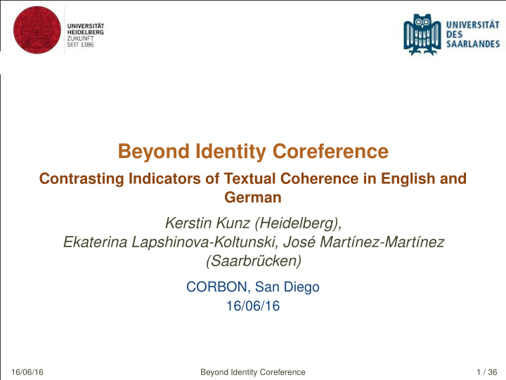 beyond identity coreference