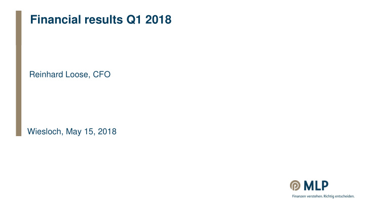 financial results q1 2018