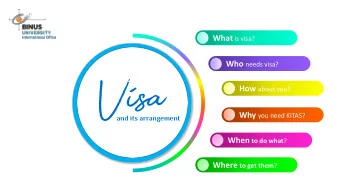 Visa How about you? Why you need KITAS?  and its arrangement When to do what ? Where to get them ?