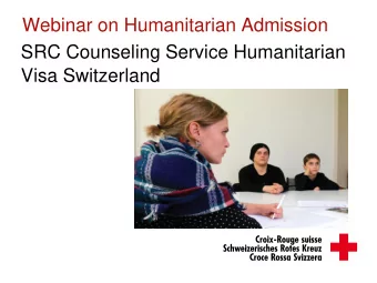 Visa Switzerland  Initial situation, start of the Project Syria  until todays general