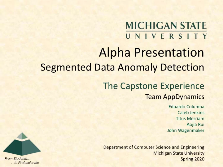 alpha presentation