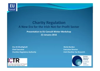 Presentation to EU Consult Winter Workshop  22 January 2016  na N Dhubhghaill  Sheila Nordon