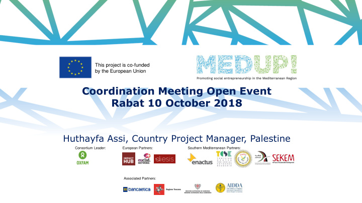 coordination meeting open event rabat 10 october 2018