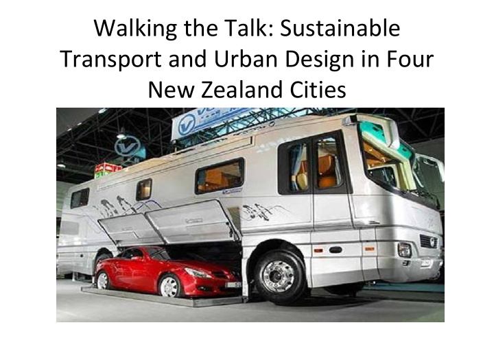 walking the talk sustainable transport and urban design