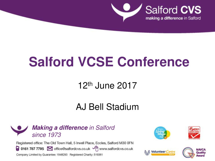 salford vcse conference