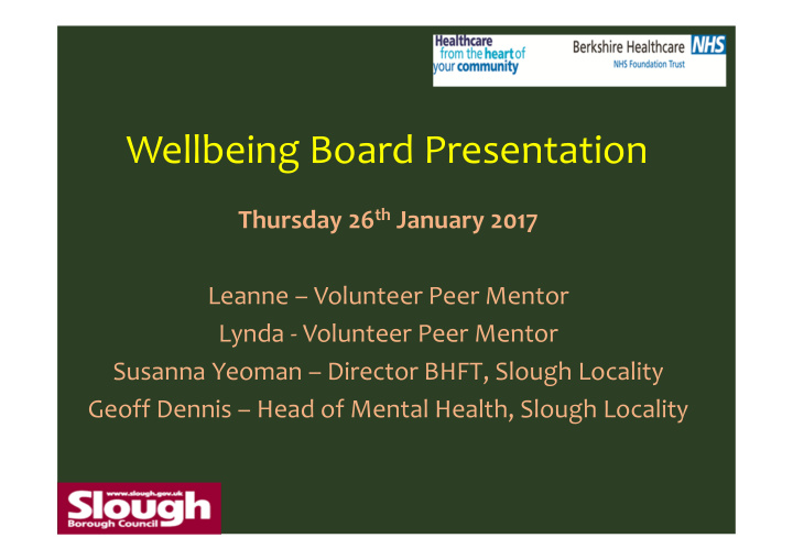 wellbeing board presentation