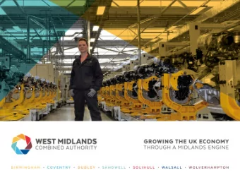 Introduction to the West Midlands Combined Authority  Aims  Secure long term investment rather