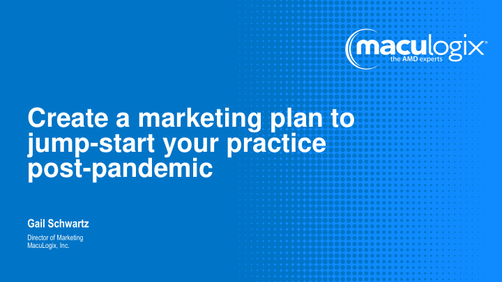 create a marketing plan to