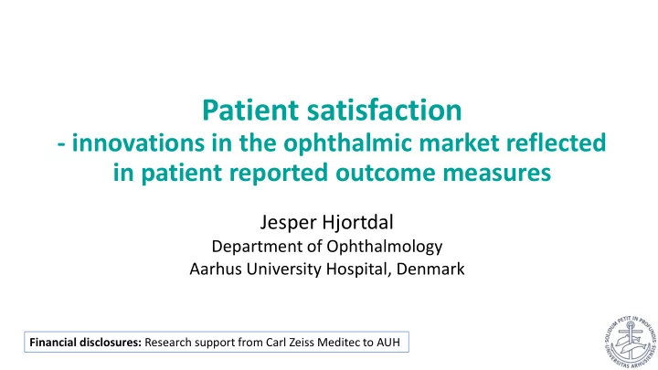 patient satisfaction