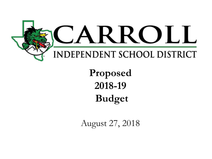 proposed 2018 19 budget