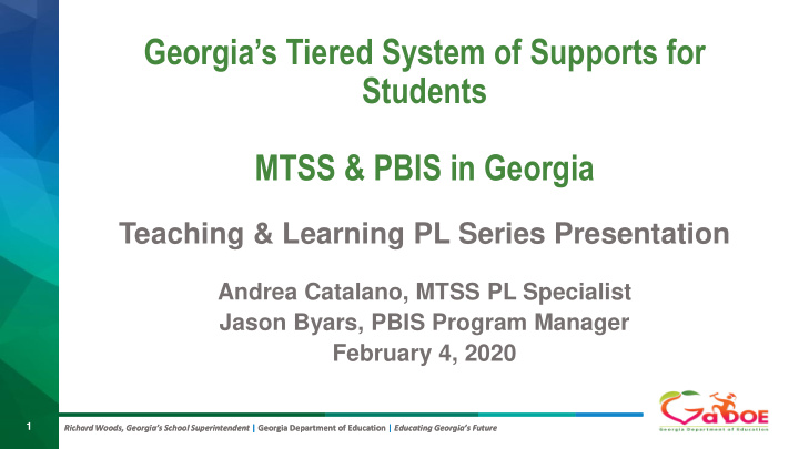 georgia s tiered system of supports for