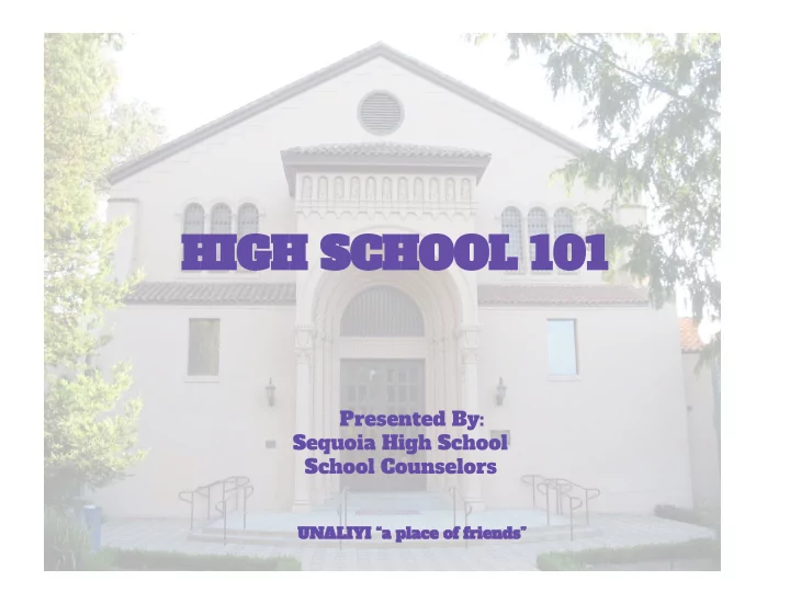 high school 101
