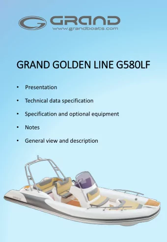 GRAND GOLDEN LI  LINE G580LF    Presentation    Technical data specification