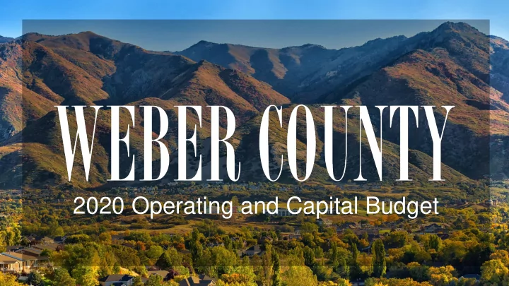 2020 operating and capital budget what do property taxes