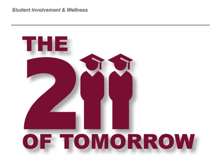 student involvement wellness