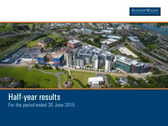 Half-year results  For the period ended 30 June 2015  Overview  Highlights  Asset Management  UK