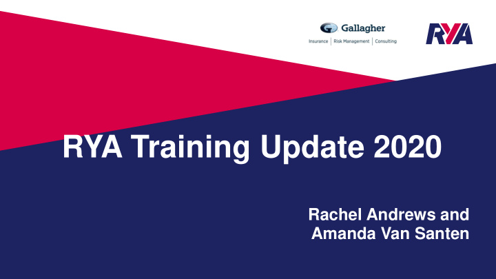 rya training update 2020