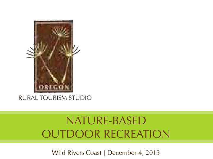nature based outdoor recreation