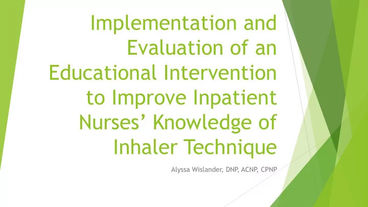 evaluation of an