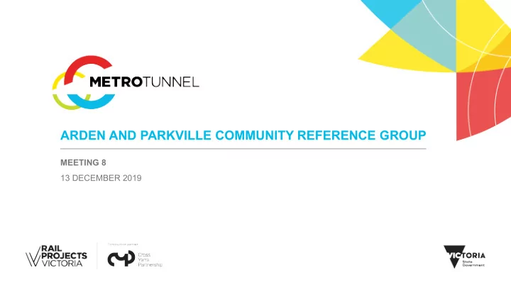 arden and parkville community reference group