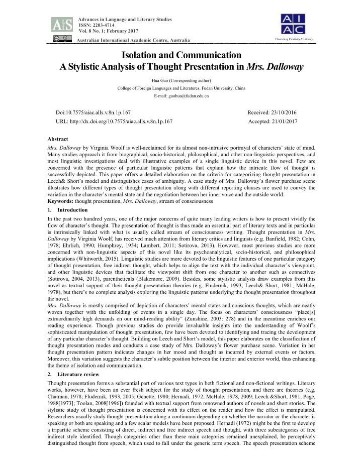 isolation and communication a stylistic analysis of